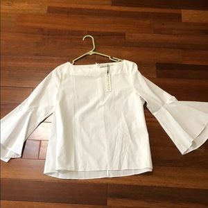 White blouse with stylish cuff
